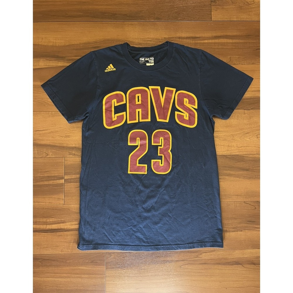LeBron James Adidas Jersey Shirt Cleveland Cavaliers Navy Blue #23 Men's Size S